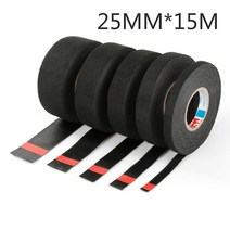 방음재 흡음재 차음재 현관 자동차 음향 915192532mm 검은 색 테이프 흡음 T 부직포 난연성 고무 접착제, 04 25MM_01 15M