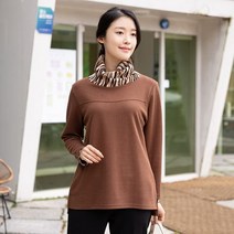 모슬린 엄마옷 스카프 겉기모 티셔츠 ETP210033 마담 미시옷 중년여성의류 빅사이즈 50대 60대여성옷