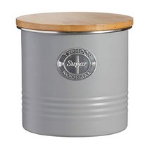 Typhoon Living Airtight Sugar Storage Canister with Bamboo Lid Grey 1 Litre null