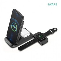 IWHERE IQW-3100 올인원 무선고속충전기 충전패드, IQW-3100 애플워치용-화이트