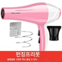 가정용 헤어드라이기 이발소 고출력 냉온풍 전기 드라이기 숙소 호텔 블루라이트 드라이기, 핑크공기수집노즐+브래킷세트