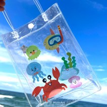 맘아트 DIY PVC 투명 작품 비닐가방 소 15x20cm 비치백, 단품