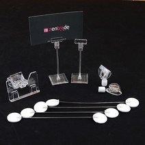 장소불문 홍보명함 자석클립 투명 워블러 명함홀더 가게오픈선물 명함거치대, 1개, 2P 미니클립