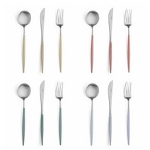 큐티폴 고아 파스텔 디너 커트러리 3종 1인조 4colors, 라일락