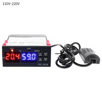 디지털 온도 및 습도 컨트롤러 온도 조절기 및 Humidistat Duble Display AC 110V 220V 10A, 110V-220V, 02 110V-220V