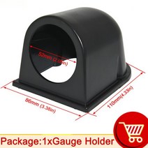 2;52mm 오일 압력 게이지 센서 1/8NPT 자동 홀더 포드 7 색 LED 프레스 가솔린 레이싱 12V, 05 holder