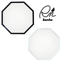 욕실거울 직팔각형거울 트랙 욕실경 거실 화장실 인테리어거울 직팔각, No.1 블랙