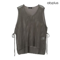 에이비플러스 ab.plus 사이드 리본 펀칭 니트 베스트 (LSU3ZW27A)