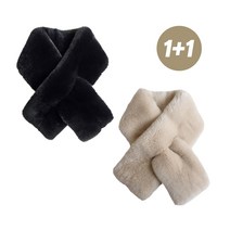 2개 IAWI 퍼 머플러 여성 겨울 목도리 (7컬러)