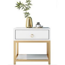 케이로 노르딕 골드프레임 철제 침대 프레임 INS 네트 더블 럭셔리 침대프레임 1.5-1.8m, 침대 옆 탁자 1