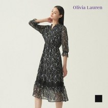 올리비아로렌 NC06 프린트 쉬폰 원피스 VOC OAXF 7241