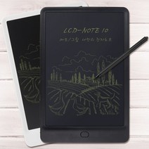 [응다팔아6279] 전자칠판 스케치연습 만화연습 LED스케치보드판 전자낙서판 디지탈노트, ★★단일상품, ★★옵션확인必 지니큐 LCD-NOTE10(블랙) 전자노