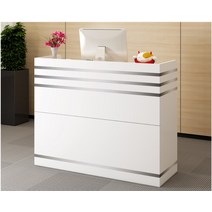 안내데스크 리셉션 금전등록기 매장데스크 안내원, 투명 흰색 대리석 스티커 100x38x90cm
