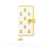 레트로 킨보르다이어리 선샤인 플로랄 위크 플래너 저널 커버 일본 스티칭 패션 DIY 스케줄러 일정 일기, 01 YELLOW_01 ONLY COVER