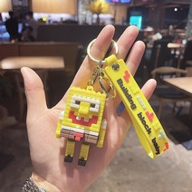 스폰지밥 집 어항 피규어 스펀지밥 네모바지 키체인 펜던트 펜던트 선물, d