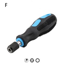 1PC 6.35mm 핸들 다기능 마그네틱 비트 드라이버 슬롯 형 Hex Torx Phillips 래칫 스크루 홀더, [06] F