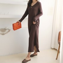 [아이엠수] 레아 브이넥 롱원피스