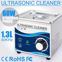 1.3L 초음파 클리너 120W 변환기 스테인레스 스틸 110V/220V 가정용 머신 소형 부품 청소기 세척기, 01 1.3L 60W_03 UK