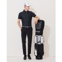 헤지스골프 SWING SUPPORTER 빅브러싱 코듀라 아웃포켓 캐디백, 화이트