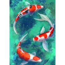 세로형 우드 직소퍼즐 기운이 넘치고 복을 부르는 잉어도 연꽃 그림 스트레스 해소 집순이 취미 성인용 감압 장난감, b, 1000조각