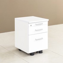 티에스퍼니처 UV 이동식 3단 서랍장 책상서랍, UV블랙