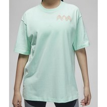 국내매장용 나이키 조던 헤리티지 여성 오버사이즈 그래픽 반팔 티셔츠 AS 민트 폼 DO5015-379 오버사이즈 핏