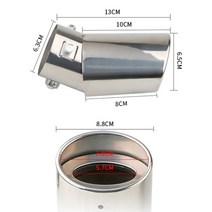 강제전선관 아연강관 자동차 배기 시스템 머플러 실버 블랙 번트 블루 색상 화려한 팁 스테인레스 스틸, 01 silver bent