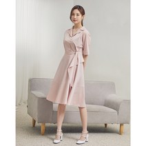 [미센스]애플아울렛/ 셔츠형 훌 벨티드원피스/ 스판소재라 신축성이 좋아 편하게착용 날씬해보이는 스타일