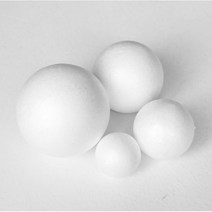 핸디몰 스치로폼 모음(공.원형.링.반구.별.하트.트리.눈사람.버스외), 공-20mm(50개)