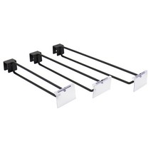 위드금창 각파이프20X30 이중후크 블랙벽선반 가격표시 각부속, 블랙 200mm