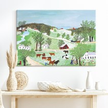 더 아트 컴퍼니 그랜마 모지스 따뜻 힐링 명화그림 액자 행복 그림 아이방 카페 홈데코 거실 사무실 매장 인테리어 50종 1-25, 20. GM-교차로