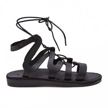 [국내 매장판] 예루살렘 여름 샌들 프리미엄 소가죽 샌들 슬리퍼글래디에이터 샌들 엠마 _블랙