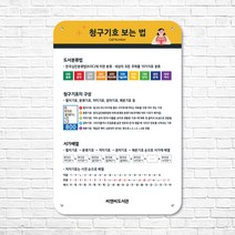 포맥스 8T UV인쇄 세로형 도서관 청구기호 보는 법 안내판(2가지 사이즈), 라운드형 + 다보, 디자인 22