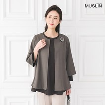 엄마옷 모슬린 클래식 라운드 자켓 JK003312마담 미시 중년여성의류 빅사이즈 할머니옷 50대 60대