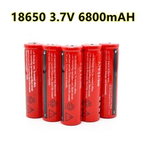 LED 손전등 배터리용 충전식 리튬 이온 18650 3.7 V 6800mah, 01 3.7 볼트_01 1 PCS Battery