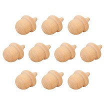 도장용 미완성 나무 도토리 DIY 발도르프 인형 만들기 귀여운 어린이 패션 공예 액세서리 10 개, [01] Yellow
