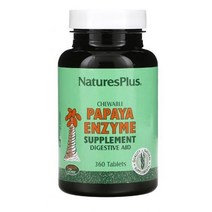 NaturesPlus Amylase 아밀레이스 Protease 단백질분해 효소 파파야 Enzyme 360 태블릿 stearic acid magnesium stearate