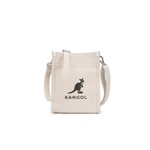 캉골KANGOL 헥사 캔버스 미니 크로스백 3121 아이보리