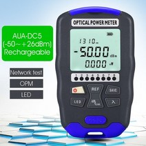 광 파워 메타 시험기 테스터 미니 미터 네트워크 테스트 조명 광섬유 케이블, Rechargeable AUA-DC5