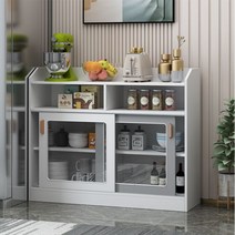 미닫이 그릇장 찻장 찬장 사이드 모던 심플 주방 멀티 원목, 13 C타입 120x30x97 (커스터마이징, 01 쌍문