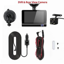 4.0인치 자동차 블랙박스 3카메라 렌즈 24H HD 1080P 3채널, 32G TF Card, 블랙박스+후방카메라