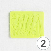 파스텔크래프트 미니어처 20종 찍기틀 6x4.5cm (2개입) W-02-110