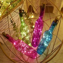 KC인증 NK 반짝이 코르크 와이어 줄 전구 LED무드등 감성 조명 수유등 10구 20구 30구, 코르크 와이어전구 10구 반짝이 무지개