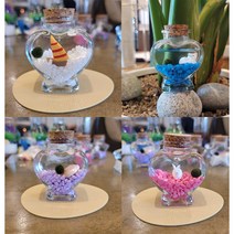 마리모키우기 국산 DIY 별 하트 미니유리어항, 핑크, 고양이, 1개