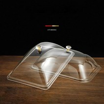 푸드 커버 투명 뚜껑 2+1 아크릴 음식 보관 빵 케익 보석 손잡이 덮개 고급 뷔페 호텔, 35cm 원형 커버