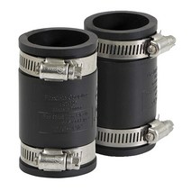 미국발송 Supply Giant 6I45x2 유연한 PVC 커플링 스테인리스 스틸 클램프 3.2cm(1-1/4인치) 블랙 (2팩)164600