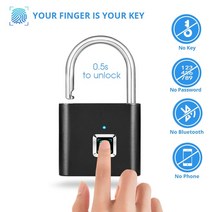 디지털자물쇠 스마트금고 지문 잠금 스마트 자물쇠 지문 도어 자물쇠 휴대용 도난 방지, 지문 잠금 w