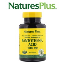 네이처스플러스 하이포텐시 비타민B5 판토텐산 칼슘 1000mg 60정