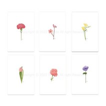 (주문제작) 나의 시그니처 미니엽서, 200매, 카네이션