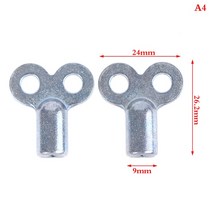 배관 블리딩 키 5 5mm 사각 소켓 황동 라디에이터 2 개 배기 밸브 용 솔리드 워터 탭 공기 도구 구멍 코어, [04] A4